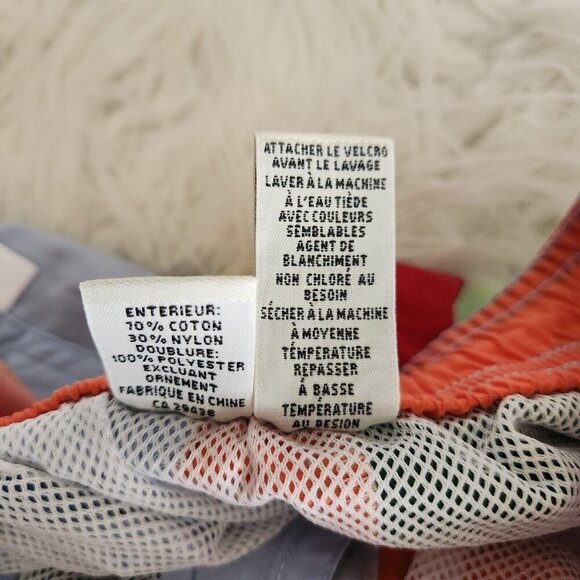 Cremieux Men's Medium Colorblock Patchwork Board Shorts Cargo Pockets Swimwear - Picture 7 of 13